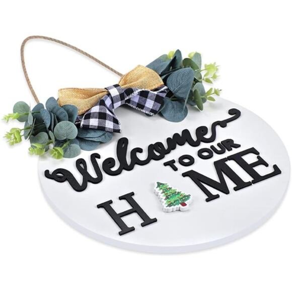 Seasonal Interchangeable WelcomeSign for FrontDoor Decor,Welcome to Our HomeSign - Picture 4 of 8